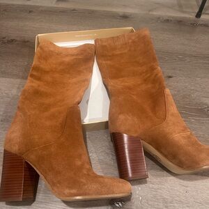 Michael Kors Chestnut Suede Heeled Boots
